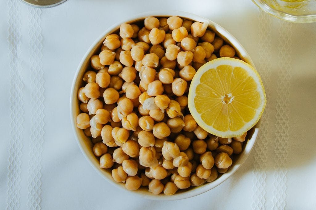 Chickpeas are the central ingredient in hummus.