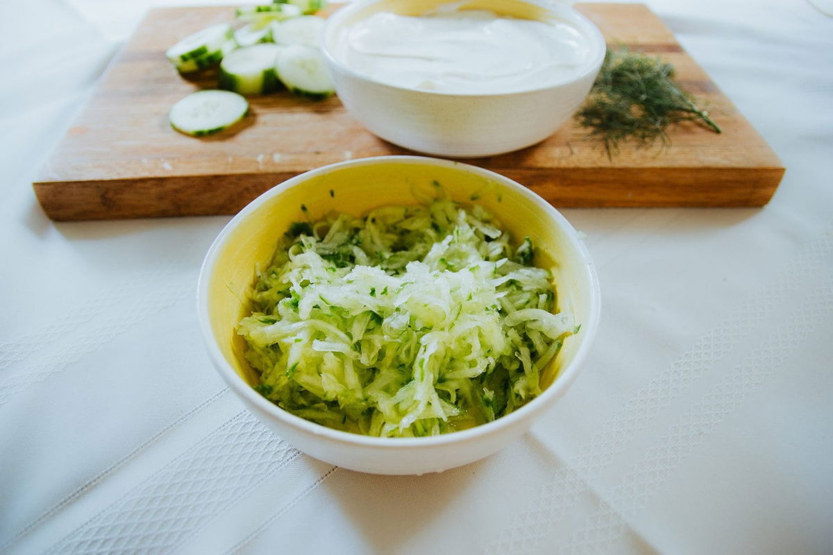 bowl of cucumber