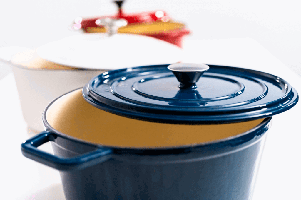 Martha Stewart Cookware Sets Navy - Navy Martha Stewart Enamel Cast Iron  Dutch Oven Set - Yahoo Shopping