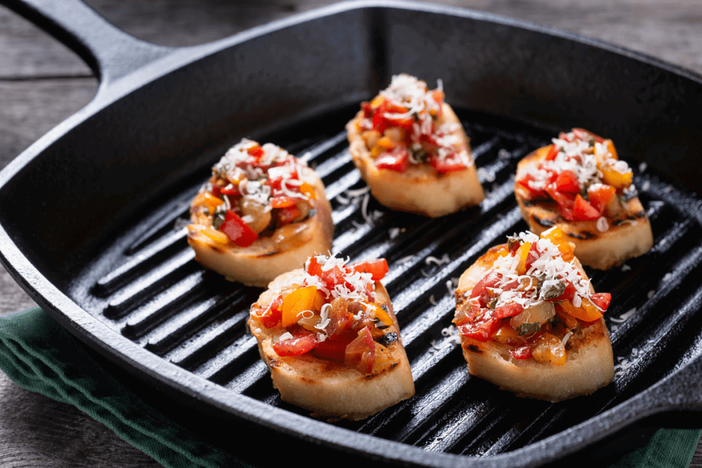 how to grill peppers on a grill pan