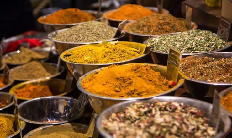 spices in bowls