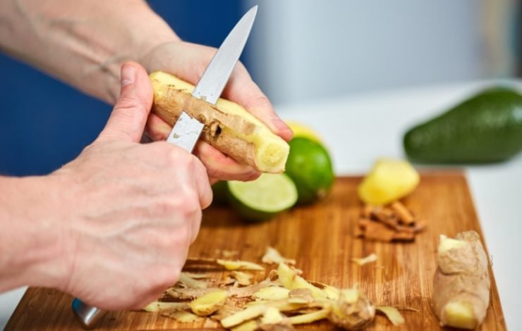 how to peel ginger