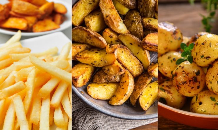 fries and baked potato