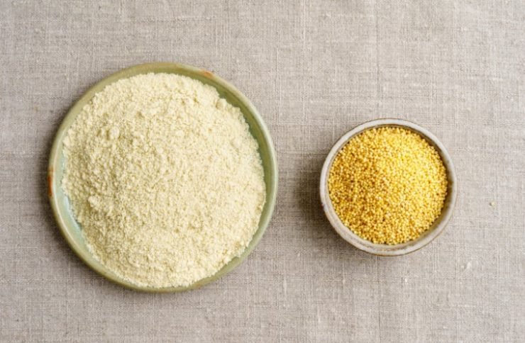 millet and flour