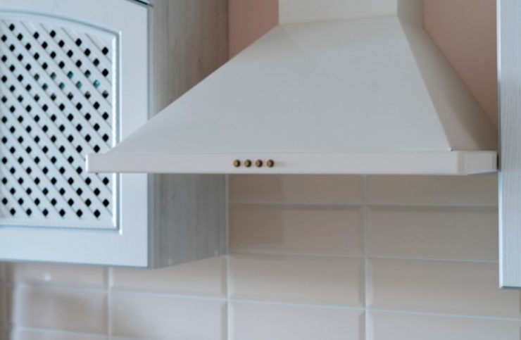 white range hood cover