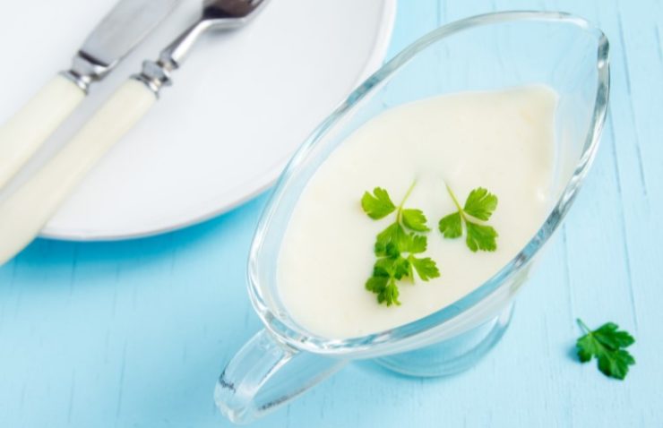 cornstarch slurry in a glass bowl