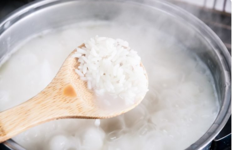 rice in a spoon