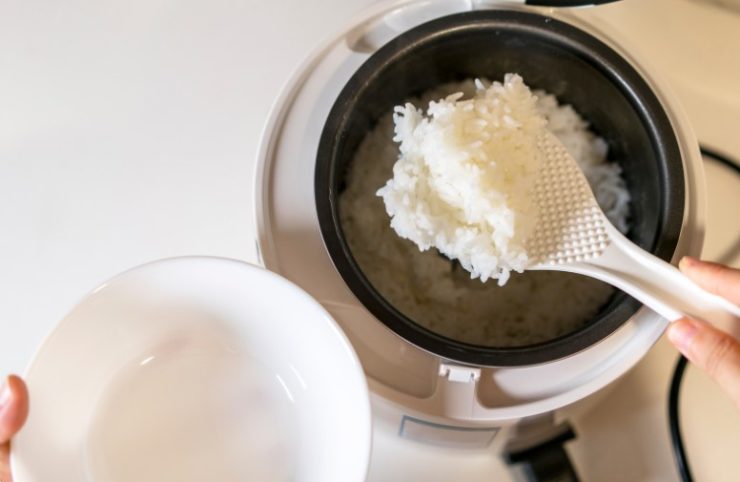 how to remove starch from rice in rice cooker