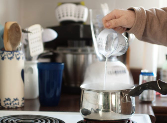 adding more water to the dish