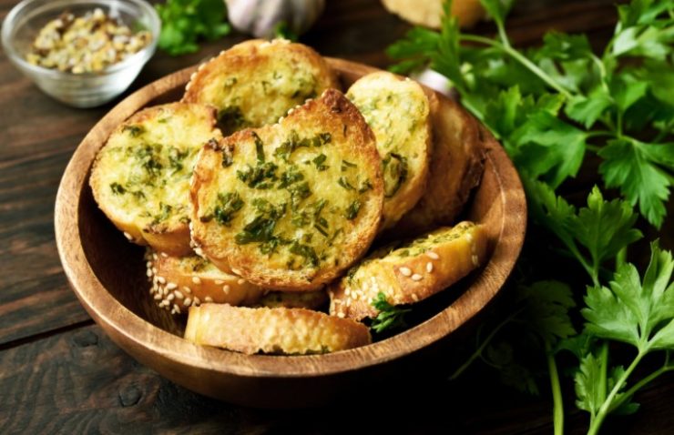 Bowl of Garlic Bread