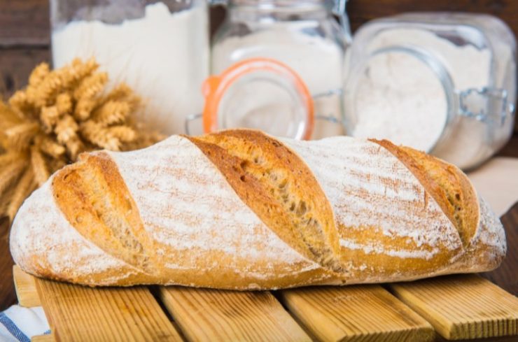 Sourdough bread left unwrapped