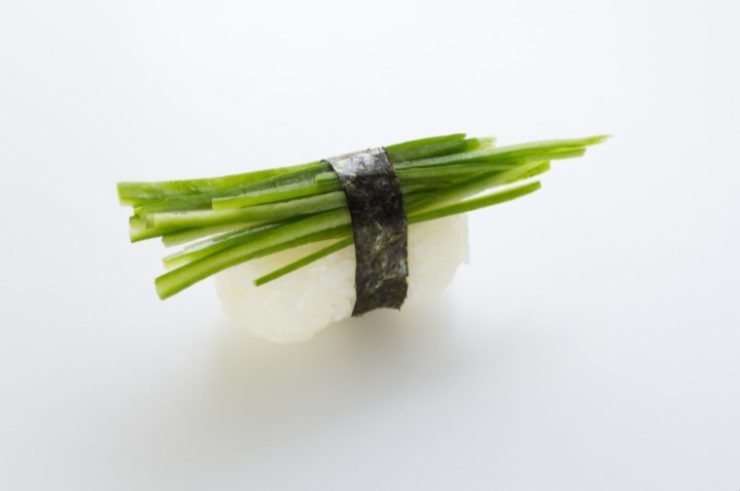 Cucumber sushi nigiri