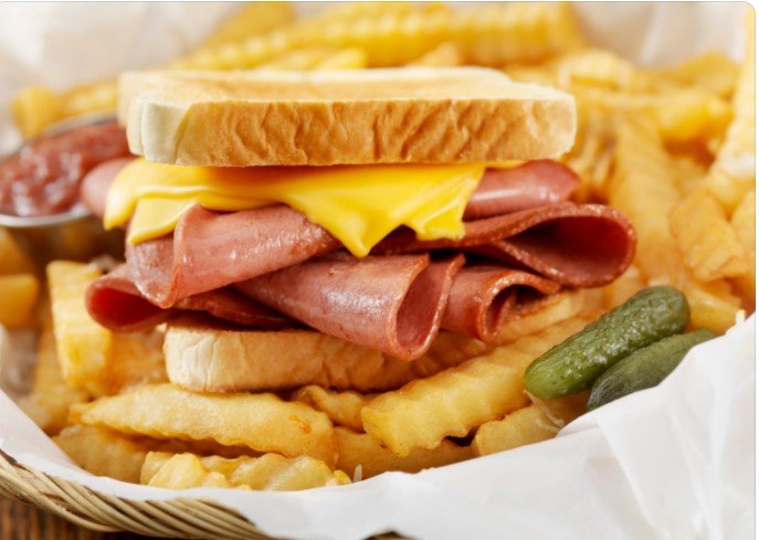 Fried Bologna Sandwich with Fries