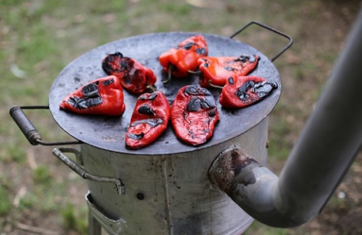 how to roast and peel bell peppers