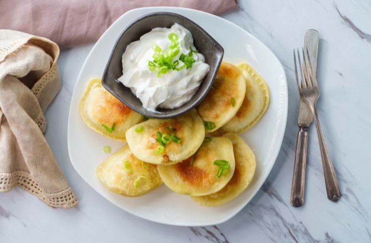 Polish Pierogies Sour Cream