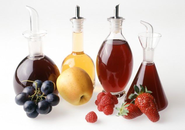 Four fruit vinegars