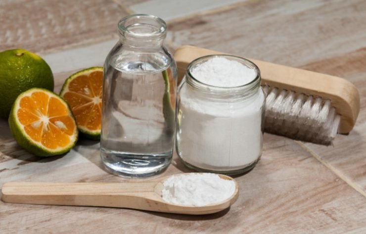 Baking soda - sodium bicarbonate, vinegar, and lemon; Cleaning agent.