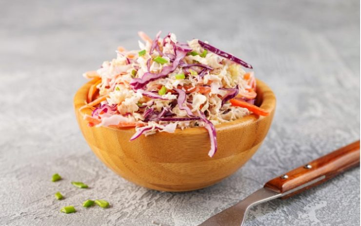 Fresh coleslaw salad