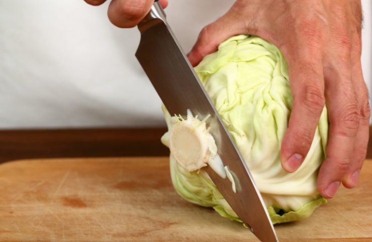 how to cut cabbage