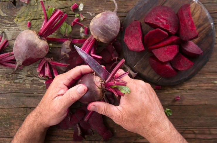 Peel the beetroot