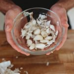 peeled garlic in bowl
