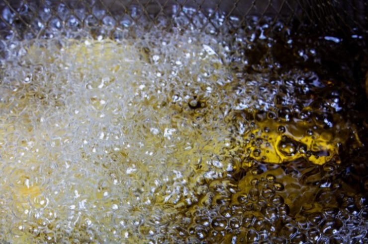 bubbling hot oil