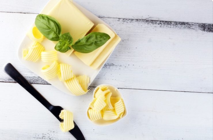 butter swirls. margarine or spread, fatty natural dairy product. High-calorie food for cooking and eating