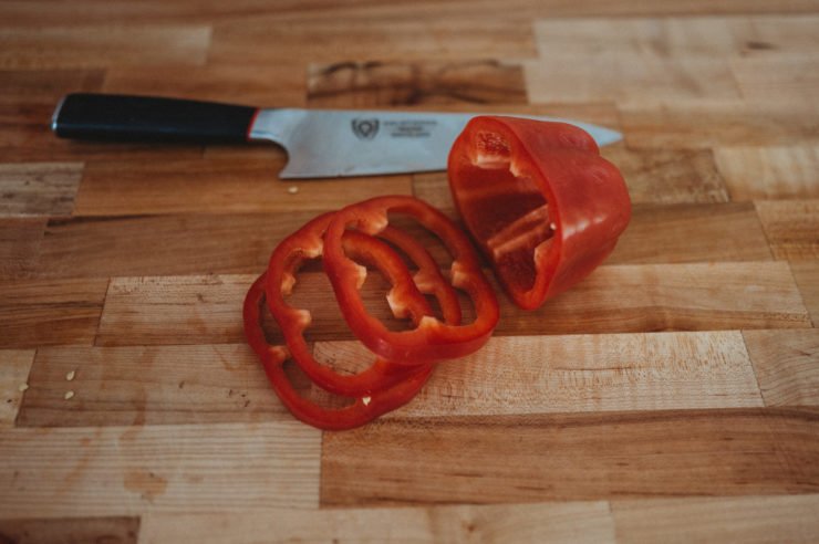 bell pepper cut into rounds