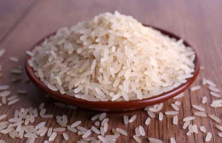 Grains of Rice on a Plate