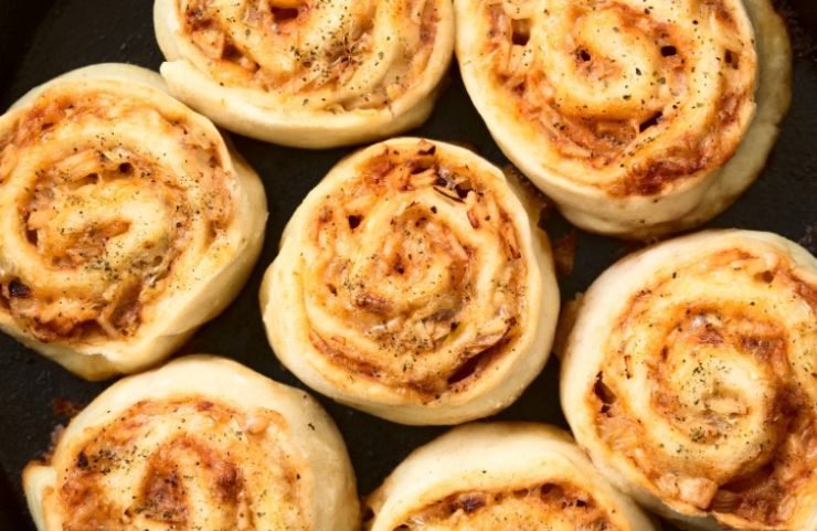 Homemade pizza rolls or pinwheels