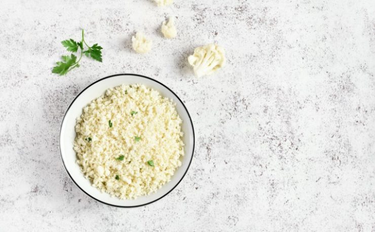 Cauliflower Rice in a Bowl