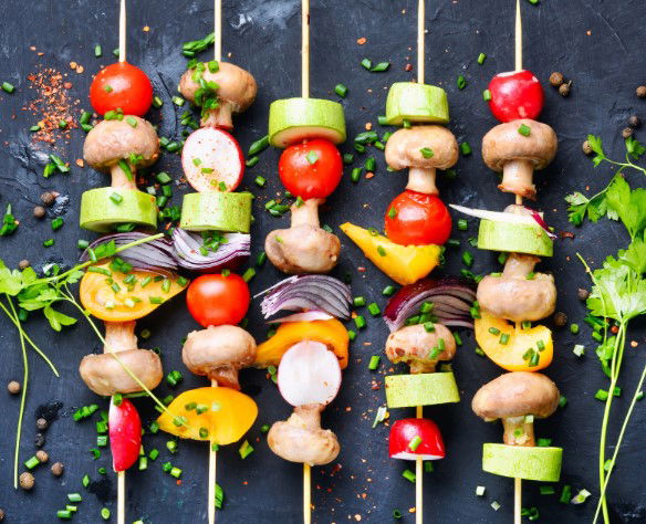 Vegetables Grilled Skewers