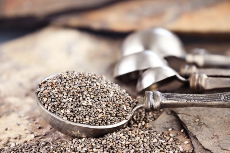 chia seed in a spoon