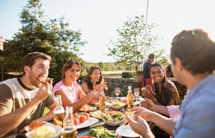 Friends Gathered To Eat