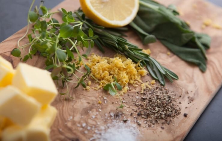 Lemon herb butter ingredients