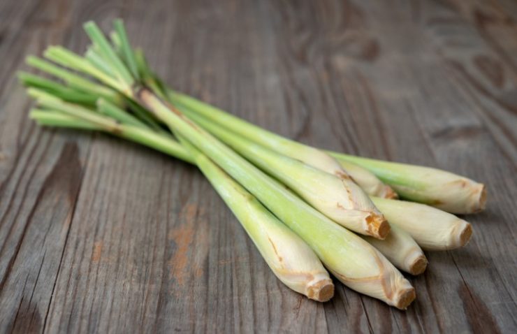 lemongrass on a wooden surface