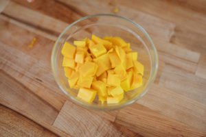 mango cut into cubes