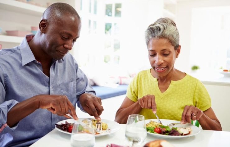 Couple Eating Meal