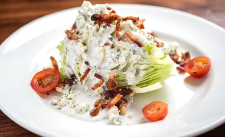 Wedge Salad on a white plate
