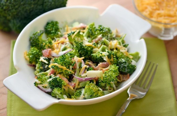 healthy salad in a white bowl