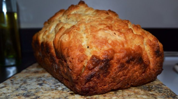 bread on a kitchen counter