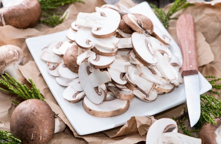 raw mushroom