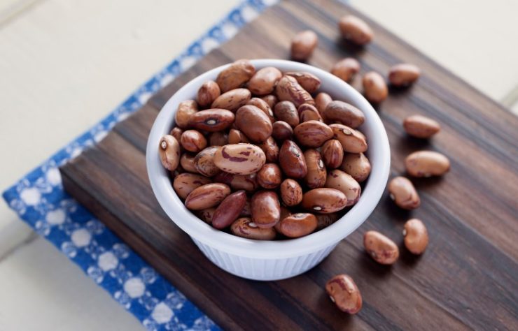 white bowl on a wooden tray