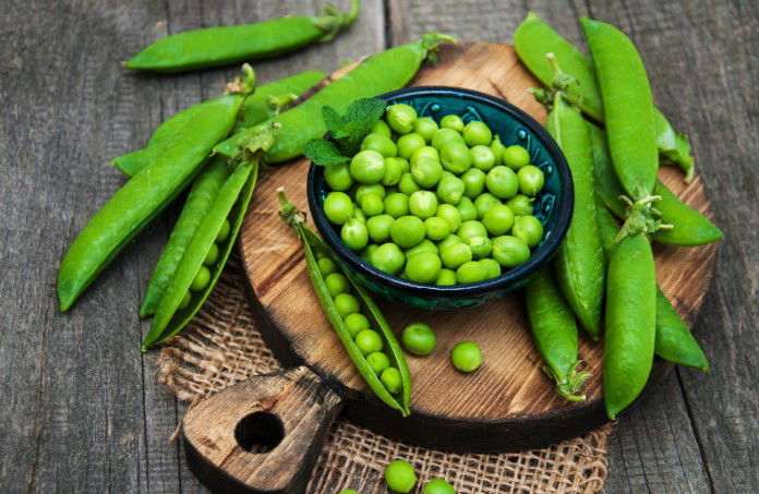 Green Peas on a Table