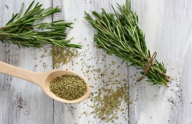 fresh and dried rosemary