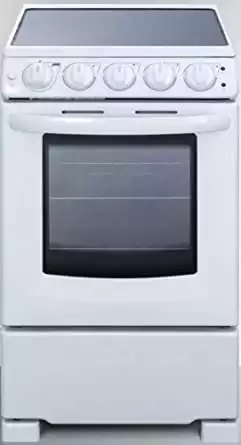 Summit Appliance REX2051WRT 20-Inch Slide-In Smooth-Top Electric Range