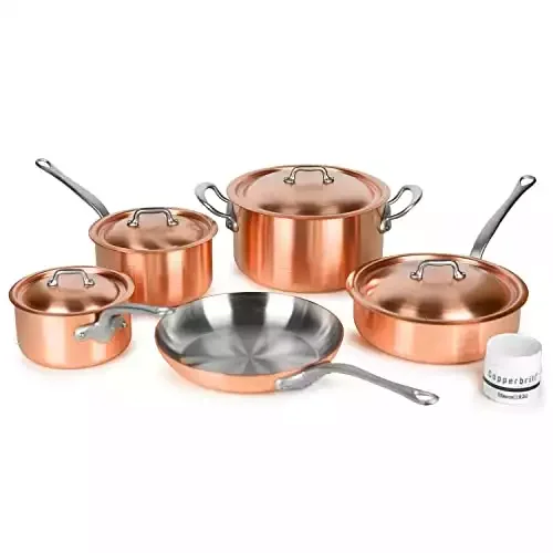 Mauviel M'heritage Brushed Copper Cookware