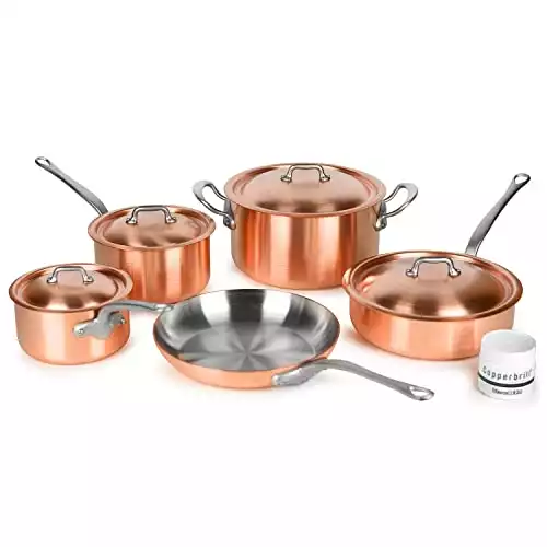 Mauviel M'heritage Brushed Copper Cookware