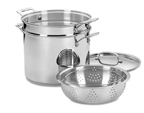 Cuisinart 77-412 Chef's Classic Stainless 4-Piece 12-Quart Pasta/Steamer Set,Stainless Steel