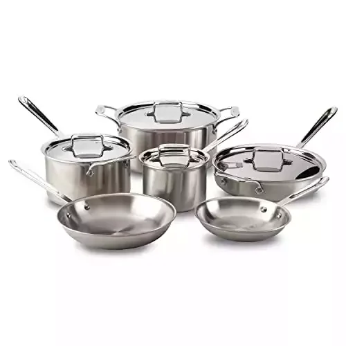 All-Clad D5, 10-Piece Stainless Cookware Set
